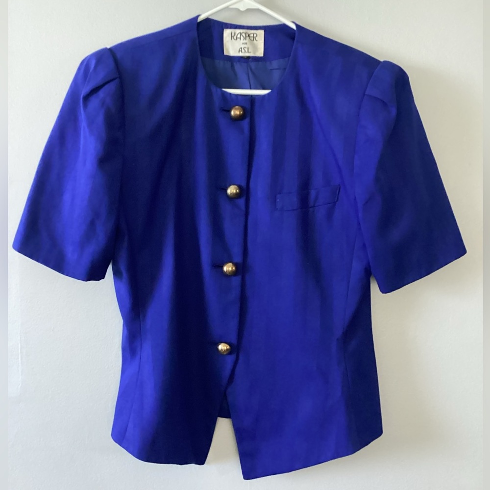 Vintage KASPER Statement Puff Sleeve Top | Feminine Chic